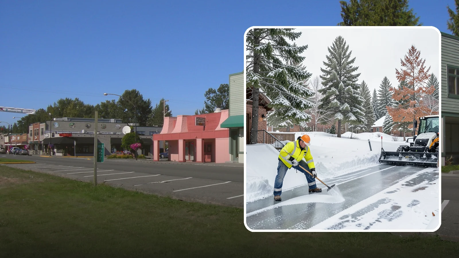 Slip Hazard Treatment in Snoqualmie, King County, WA - Slip hazard treatment restores safe traction on the icy entrances, ramps, and walkways where Western Washington falls most often...