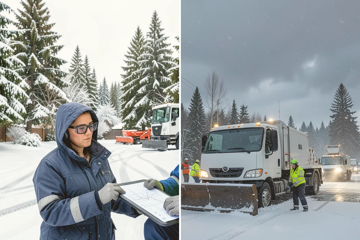 Slush Removal in Algona, King County, WA - Push and scrape slush from drive lanes and walkways