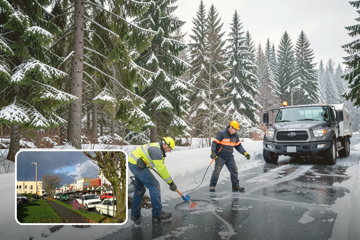 Slush Removal in Arlington, Snohomish County, WA - Removal of waterlogged slush before it tracks indoors or refreezes