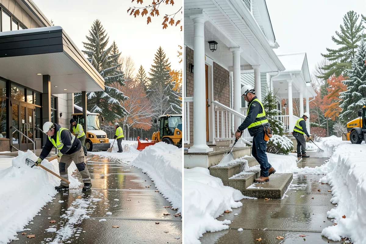Slush Removal in Arlington, Snohomish County, WA - Push and scrape slush from drive lanes and walkways