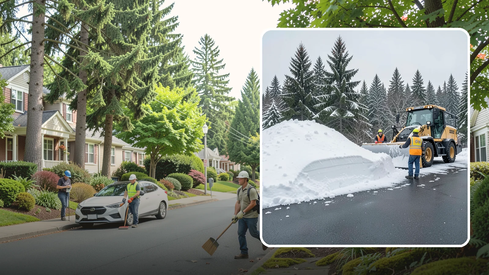 Slush Removal in Beaux Arts Village, King County, WA - We remove the messy slush that forms when Western Washington snow meets our marginal freezing temperatures.