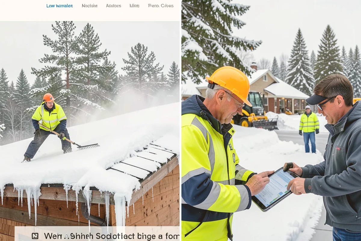 Slush Removal in Bellevue, King County, WA - Push and scrape slush from drive lanes and walkways