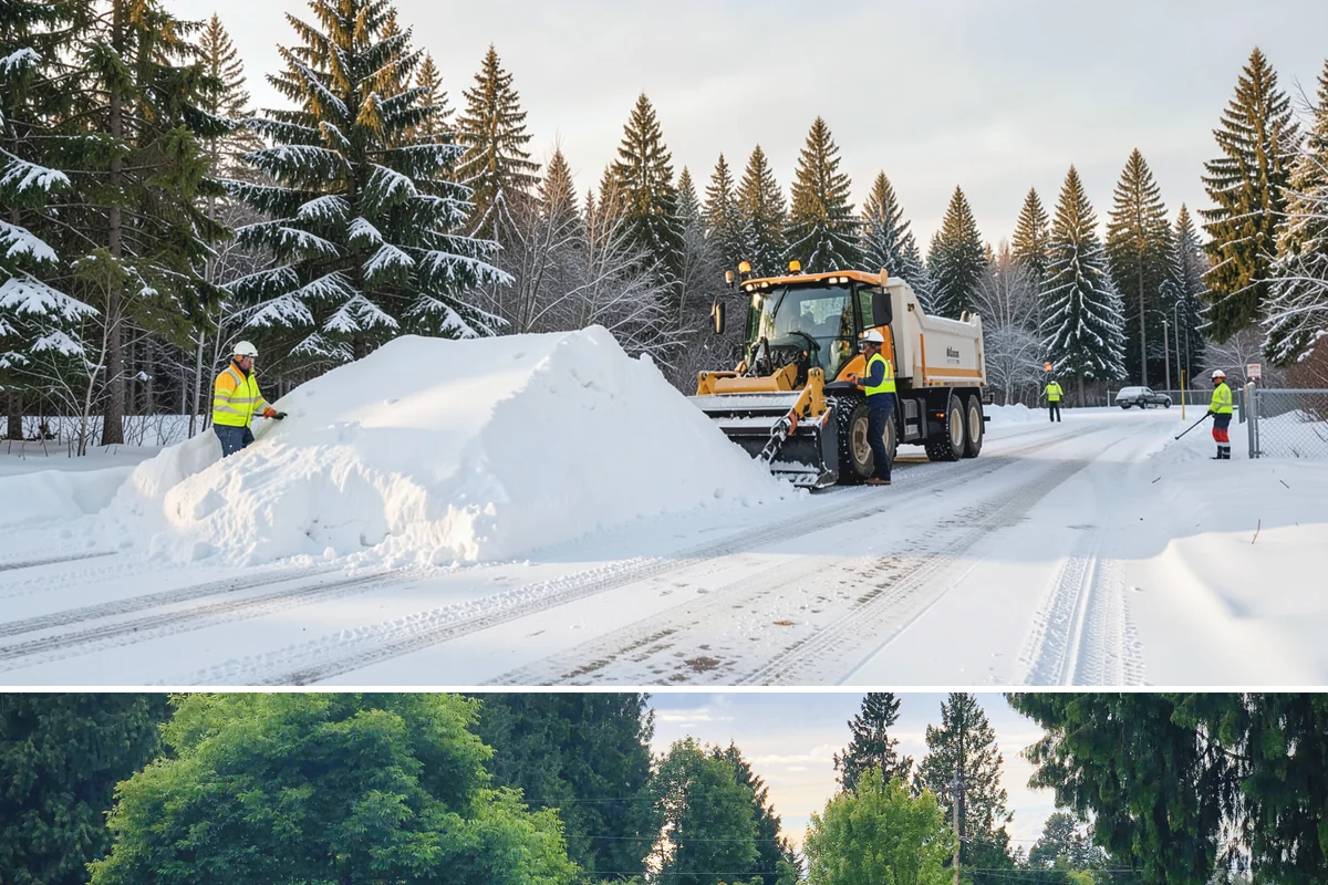 Slush Removal in Bonney Lake, Pierce County, WA - Slush removal is most frequent from November through February whenever snow falls onto pavement warm enough to partly melt it.