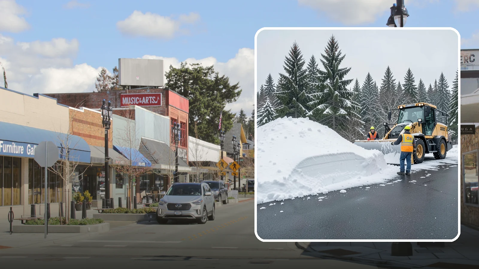 Slush Removal in Bothell, King County, WA - We remove the messy slush that forms when Western Washington snow meets our marginal freezing temperatures.