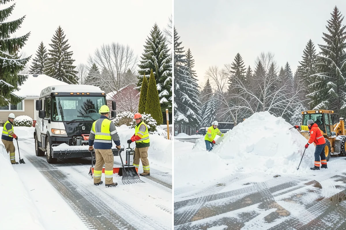 Slush Removal in Brier, Snohomish County, WA - Push and scrape slush from drive lanes and walkways