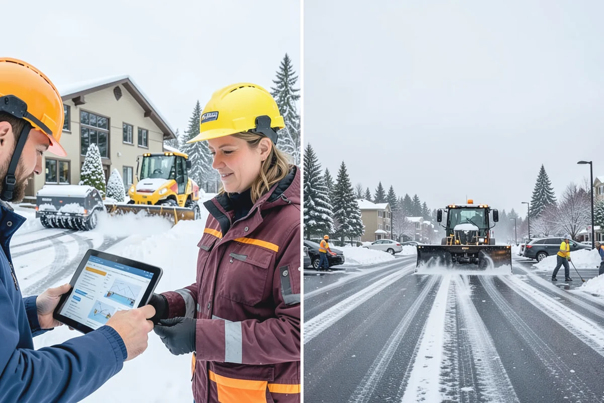 Slush Removal in Buckley, Pierce County, WA - Push and scrape slush from drive lanes and walkways