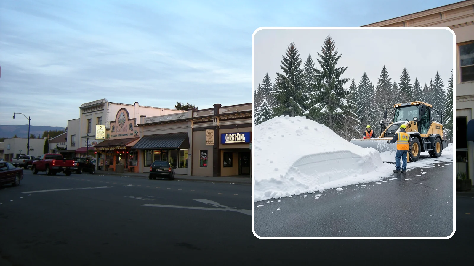 Slush Removal in Burlington, Skagit County, WA - We remove the messy slush that forms when Western Washington snow meets our marginal freezing temperatures.