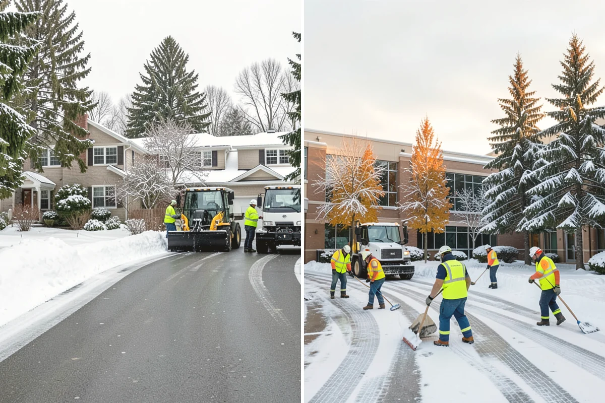 Slush Removal in Burlington, Skagit County, WA - Push and scrape slush from drive lanes and walkways