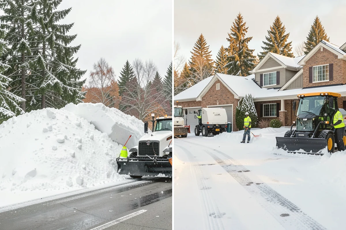 Slush Removal in Carnation, King County, WA - Push and scrape slush from drive lanes and walkways