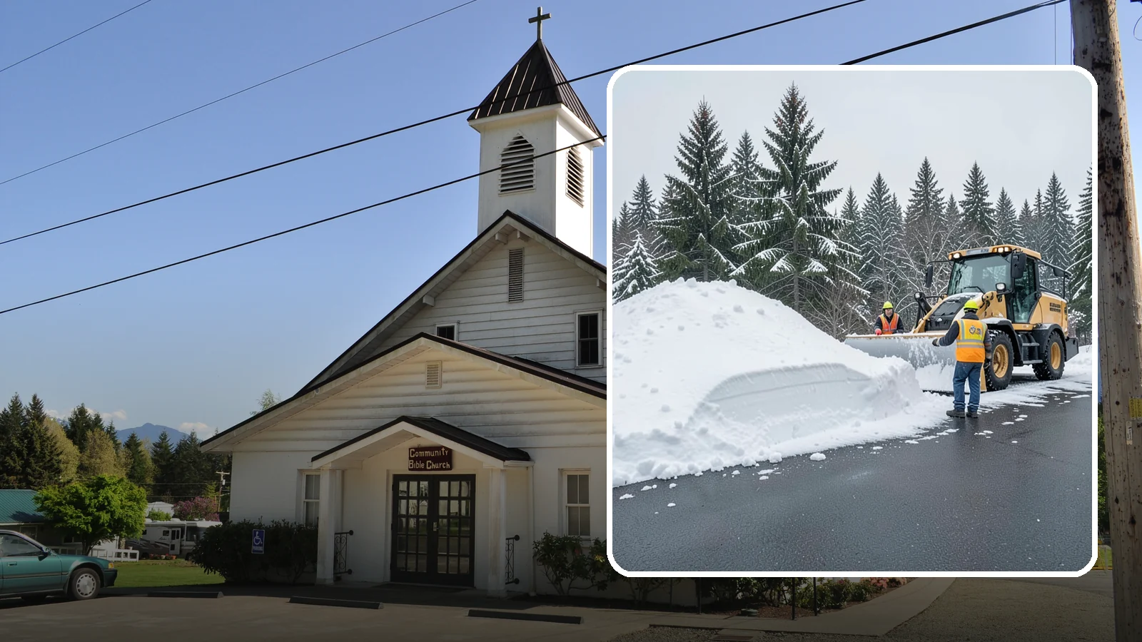 Slush Removal in Concrete, Skagit County, WA - We remove the messy slush that forms when Western Washington snow meets our marginal freezing temperatures.