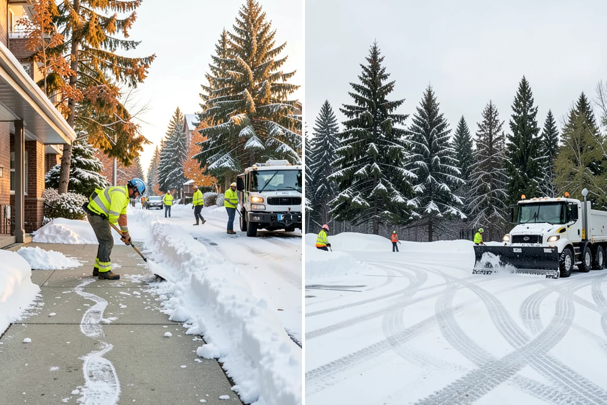 Slush Removal in Concrete, Skagit County, WA - Push and scrape slush from drive lanes and walkways