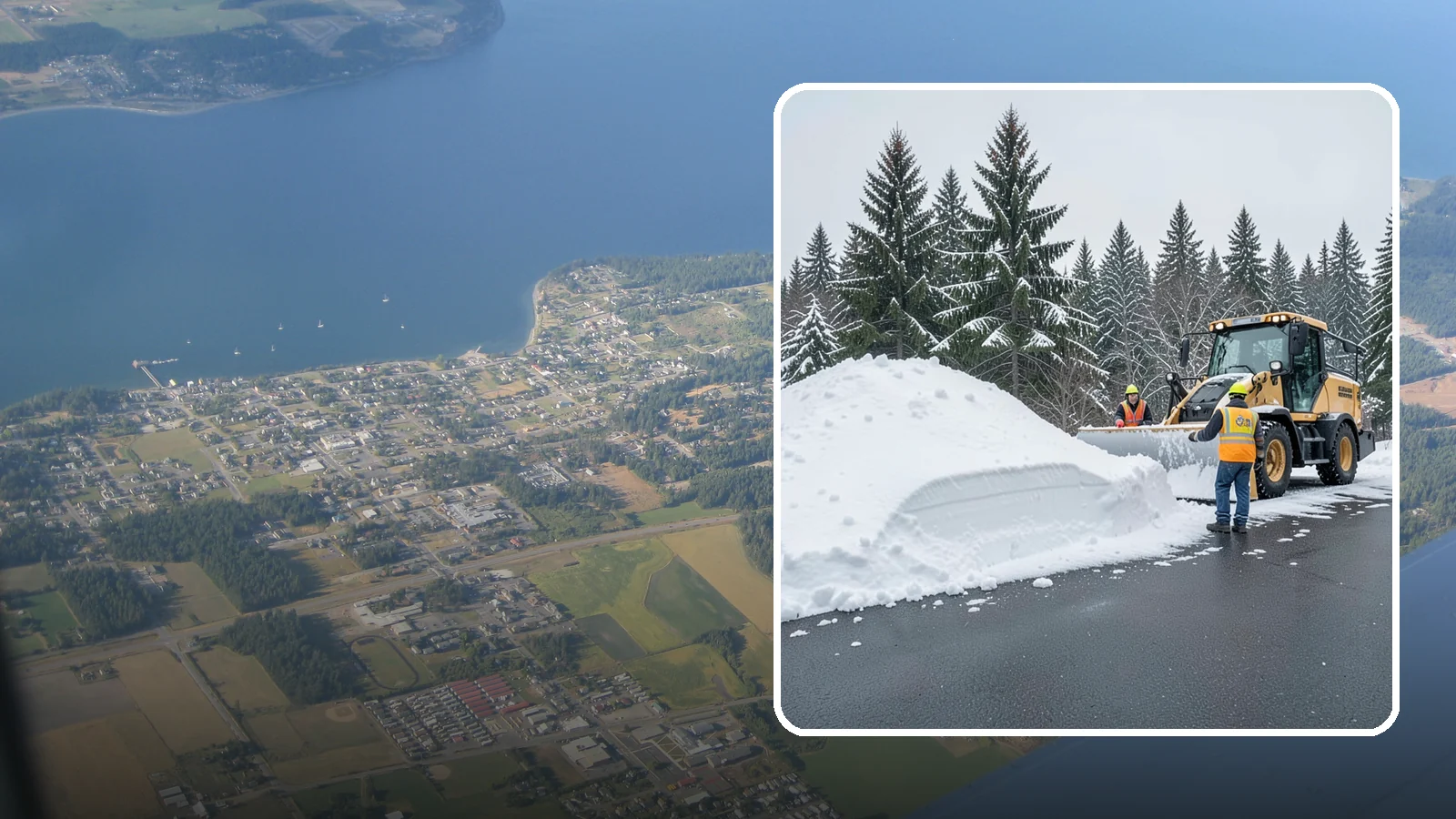 Slush Removal in Coupeville, Island County, WA - We remove the messy slush that forms when Western Washington snow meets our marginal freezing temperatures.