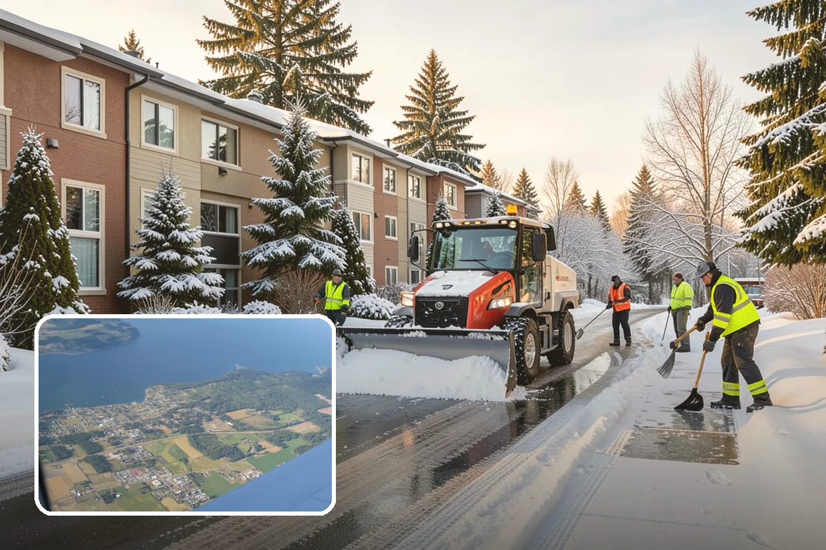 Slush Removal in Coupeville, Island County, WA - Removal of waterlogged slush before it tracks indoors or refreezes