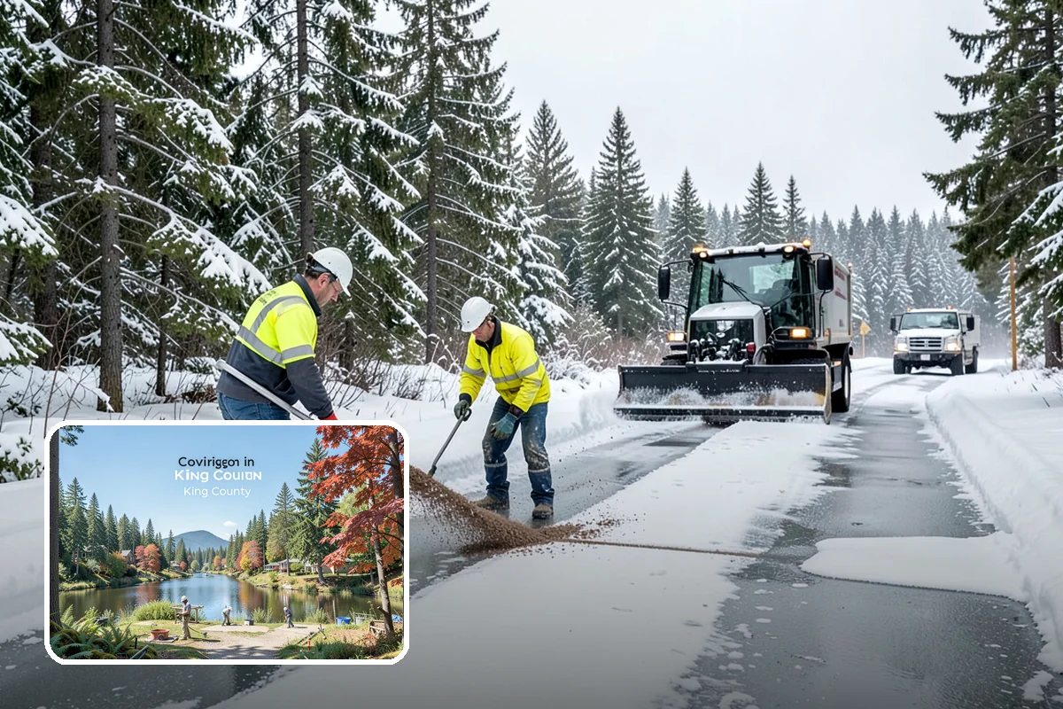 Slush Removal in Covington, King County, WA - Removal of waterlogged slush before it tracks indoors or refreezes