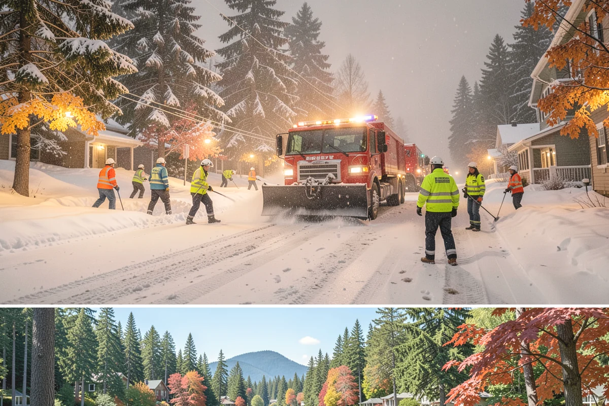 Slush Removal in Covington, King County, WA - Slush removal is most frequent from November through February whenever snow falls onto pavement warm enough to partly melt it.