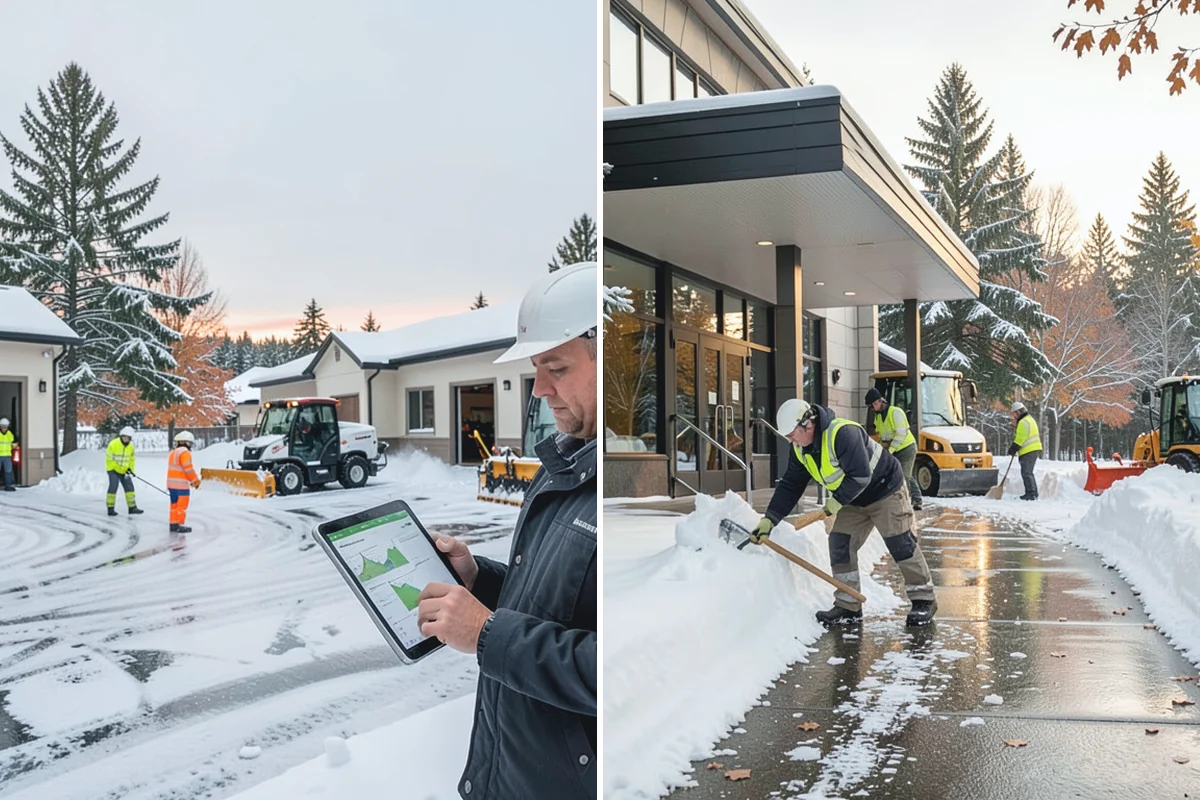 Slush Removal in Darrington, Snohomish County, WA - Push and scrape slush from drive lanes and walkways