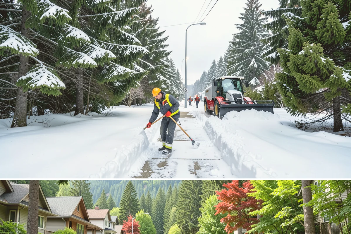 Slush Removal in Darrington, Snohomish County, WA - Slush removal is most frequent from November through February whenever snow falls onto pavement warm enough to partly melt it.