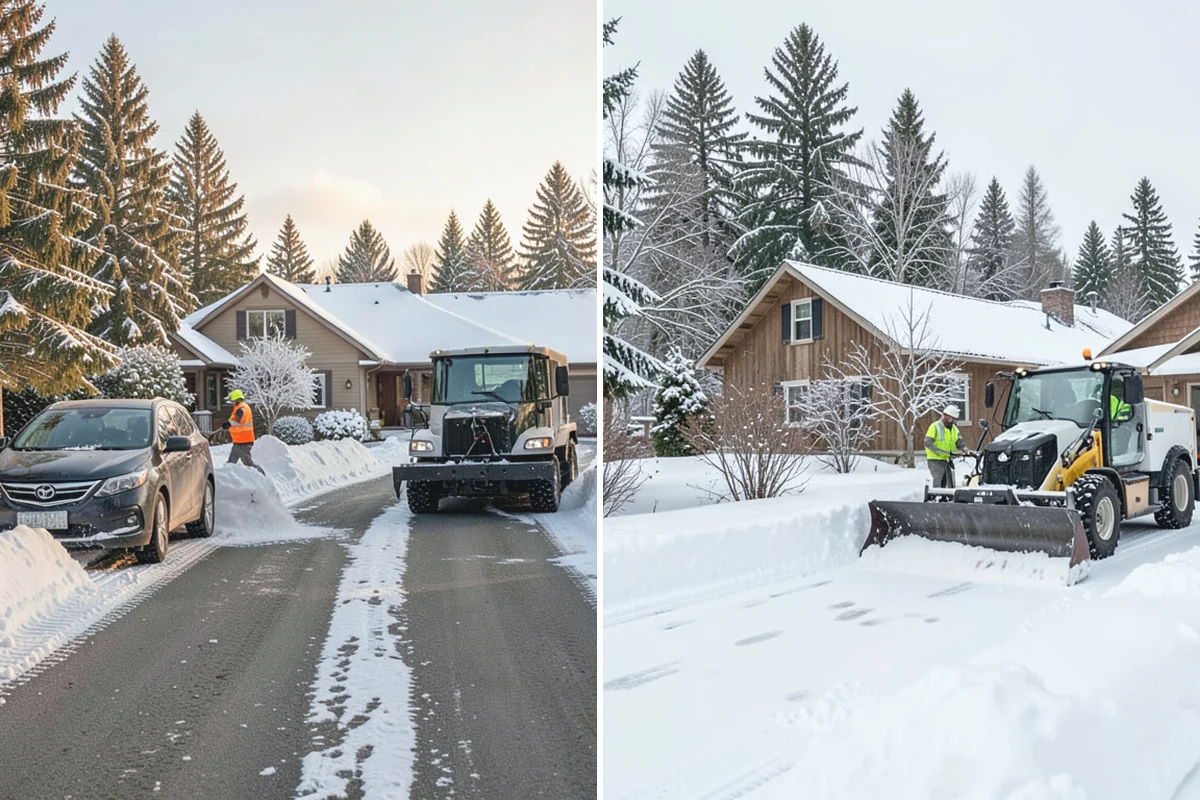 Slush Removal in Des Moines, King County, WA - Push and scrape slush from drive lanes and walkways