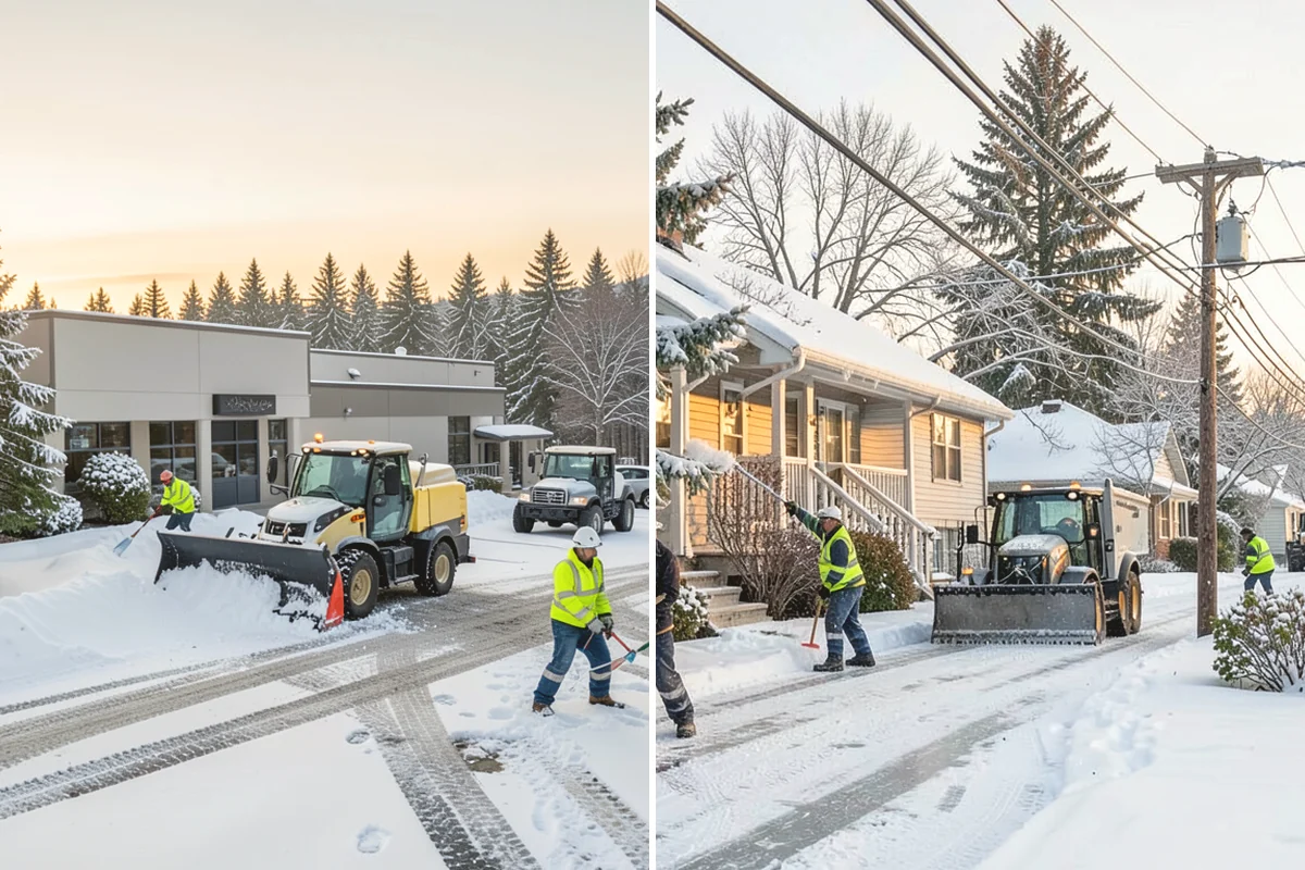 Slush Removal in Duvall, King County, WA - Push and scrape slush from drive lanes and walkways