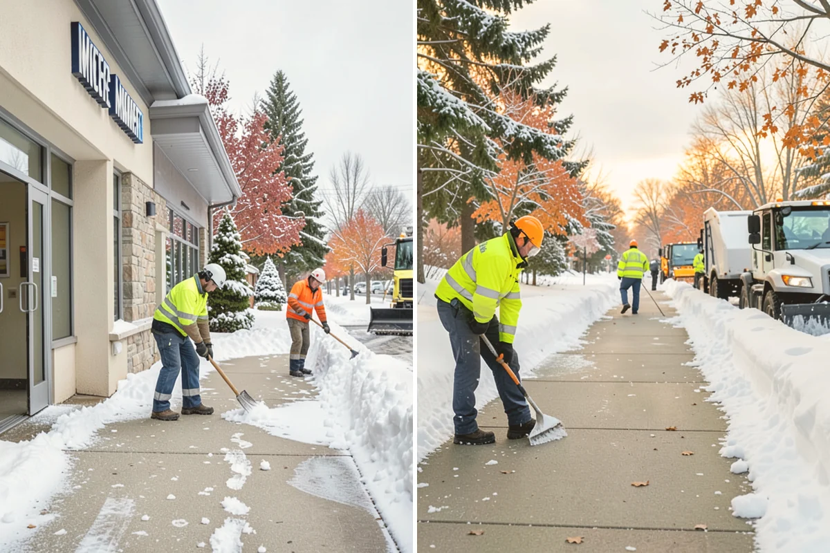 Slush Removal in Eatonville, Pierce County, WA - Push and scrape slush from drive lanes and walkways