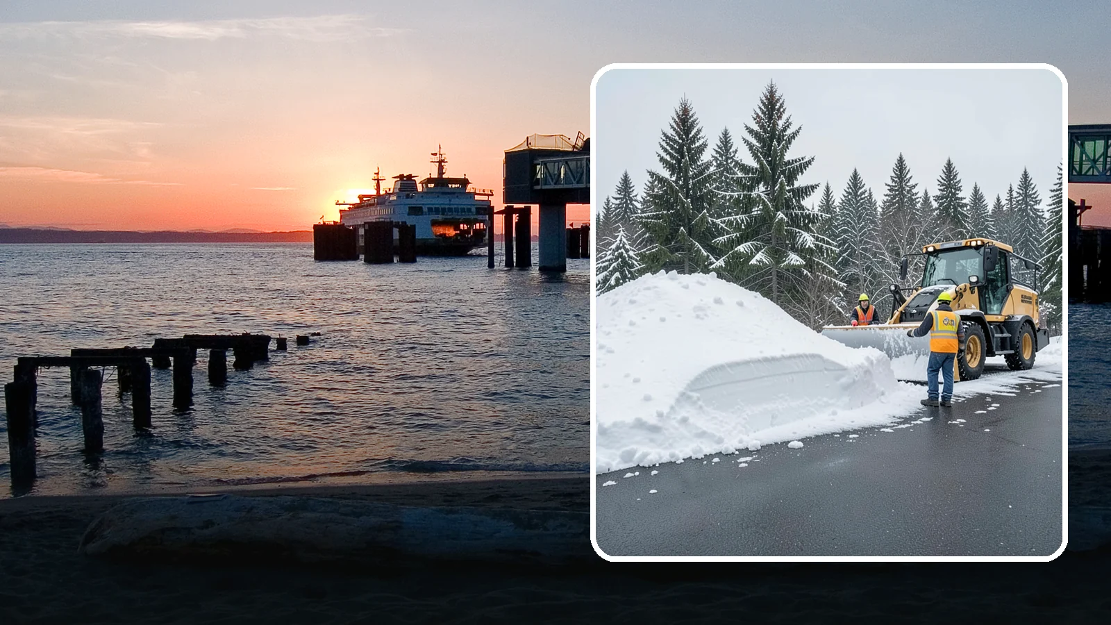 Slush Removal in Edmonds, Snohomish County, WA - We remove the messy slush that forms when Western Washington snow meets our marginal freezing temperatures.