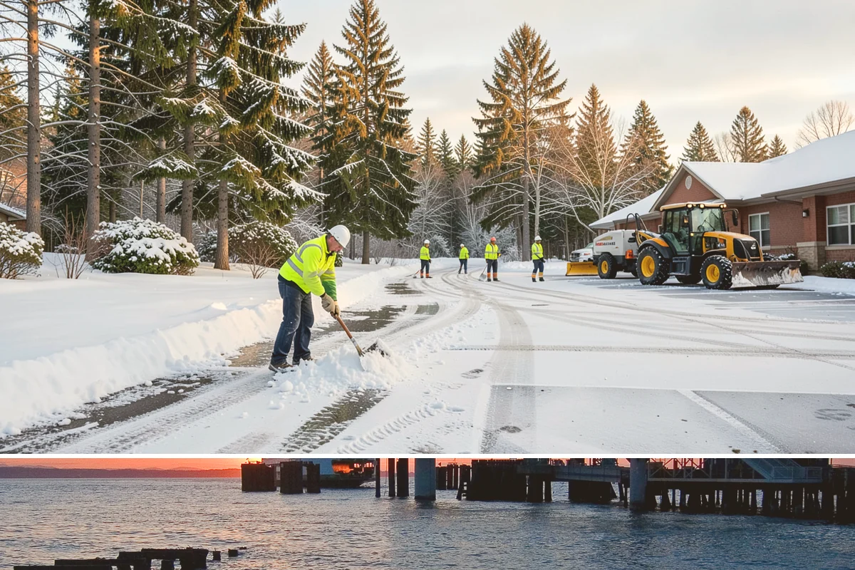 Slush Removal in Edmonds, Snohomish County, WA - Slush removal is most frequent from November through February whenever snow falls onto pavement warm enough to partly melt it.