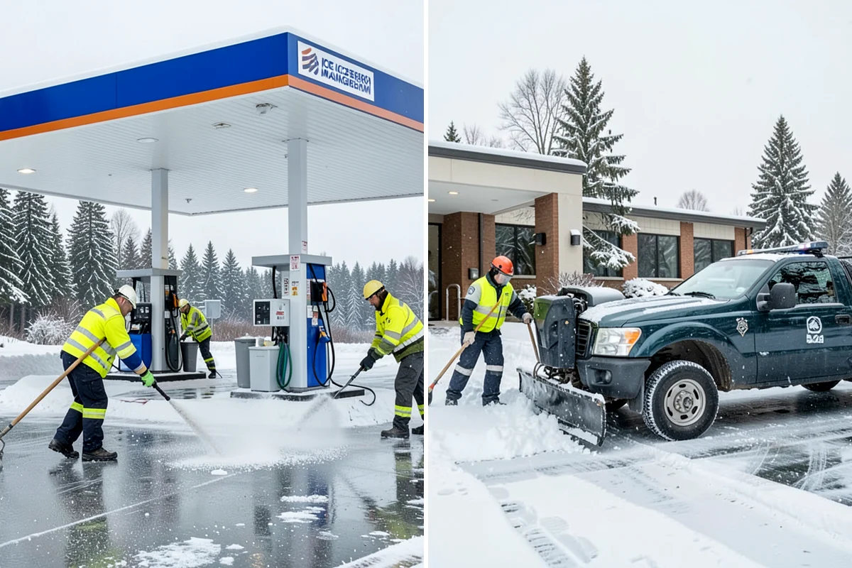 Slush Removal in Enumclaw, King County, WA - Push and scrape slush from drive lanes and walkways