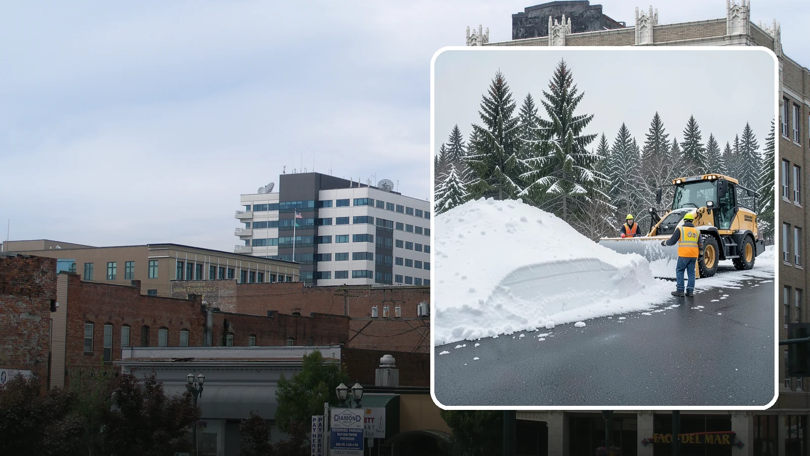 Slush Removal in Everett, Snohomish County, WA - We remove the messy slush that forms when Western Washington snow meets our marginal freezing temperatures.
