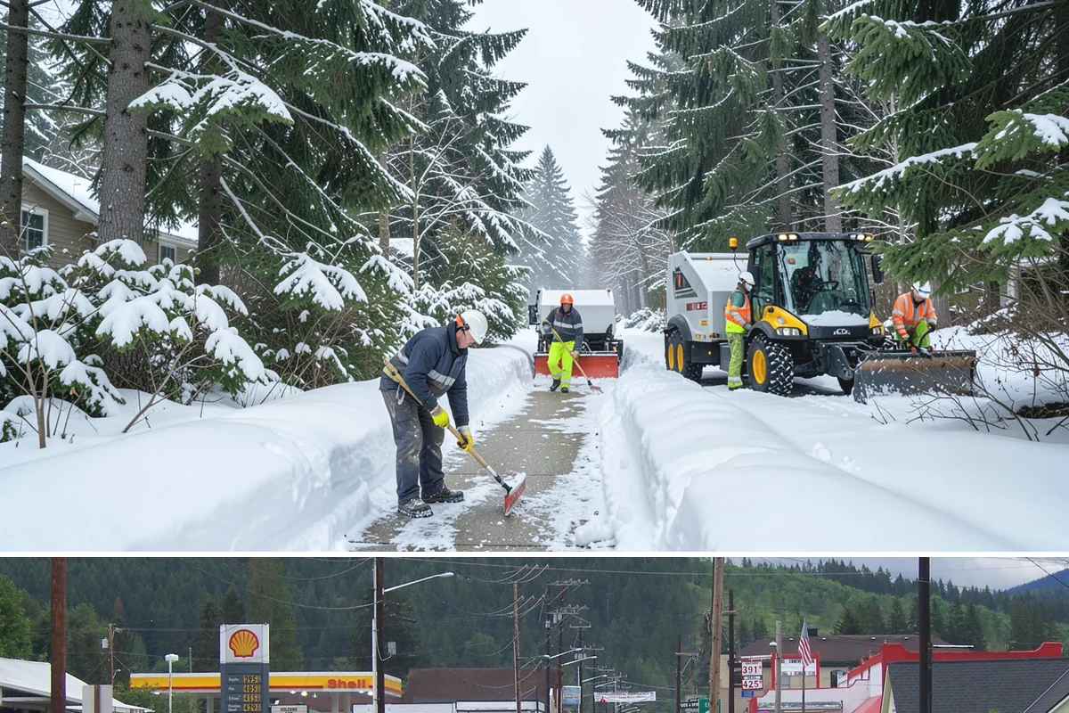 Slush Removal in Granite Falls, Snohomish County, WA - Slush removal is most frequent from November through February whenever snow falls onto pavement warm enough to partly melt it.