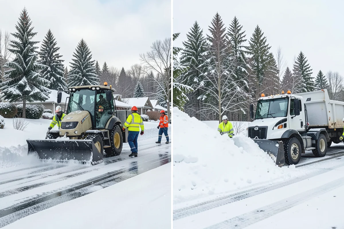 Slush Removal in Hamilton, Skagit County, WA - Push and scrape slush from drive lanes and walkways