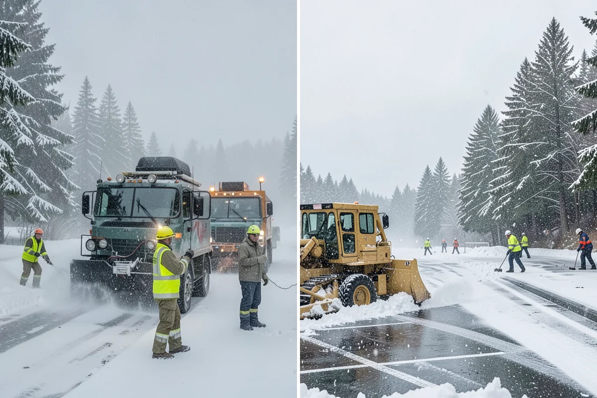 Slush Removal in Hunts Point, King County, WA - Push and scrape slush from drive lanes and walkways