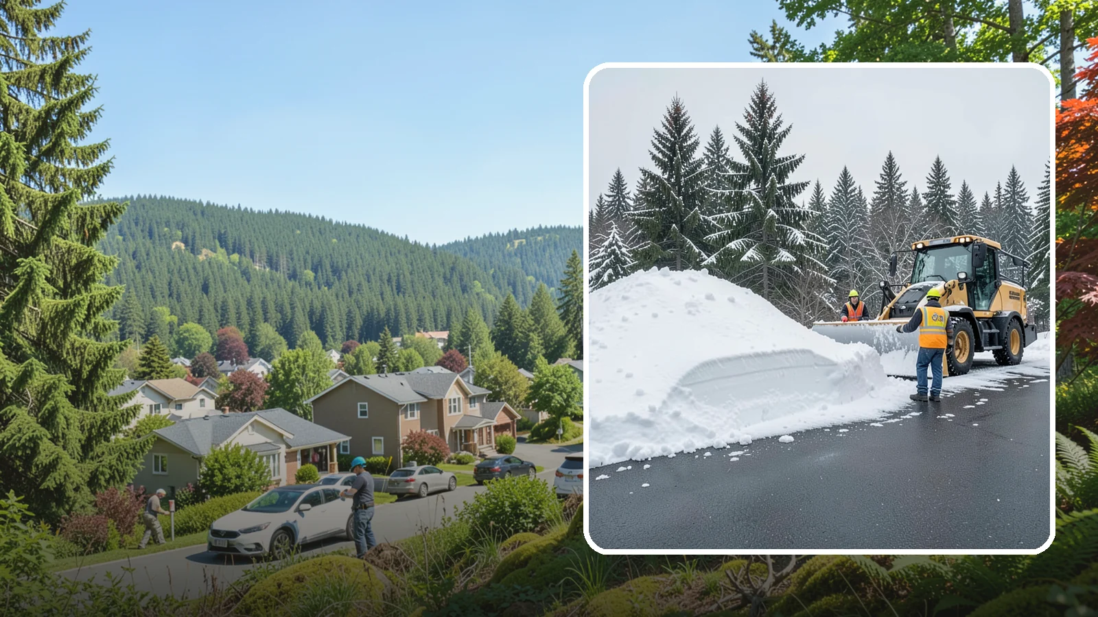 Slush Removal in Index, Snohomish County, WA - We remove the messy slush that forms when Western Washington snow meets our marginal freezing temperatures.