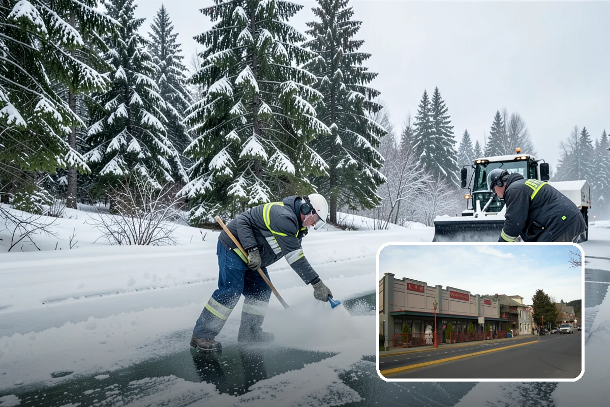 Slush Removal in Issaquah, King County, WA - Removal of waterlogged slush before it tracks indoors or refreezes