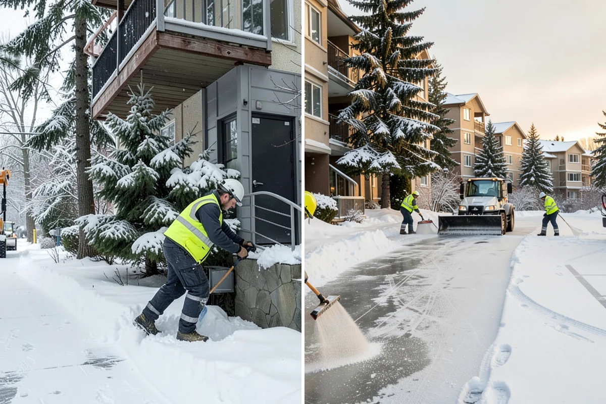 Slush Removal in Kenmore, King County, WA - Push and scrape slush from drive lanes and walkways