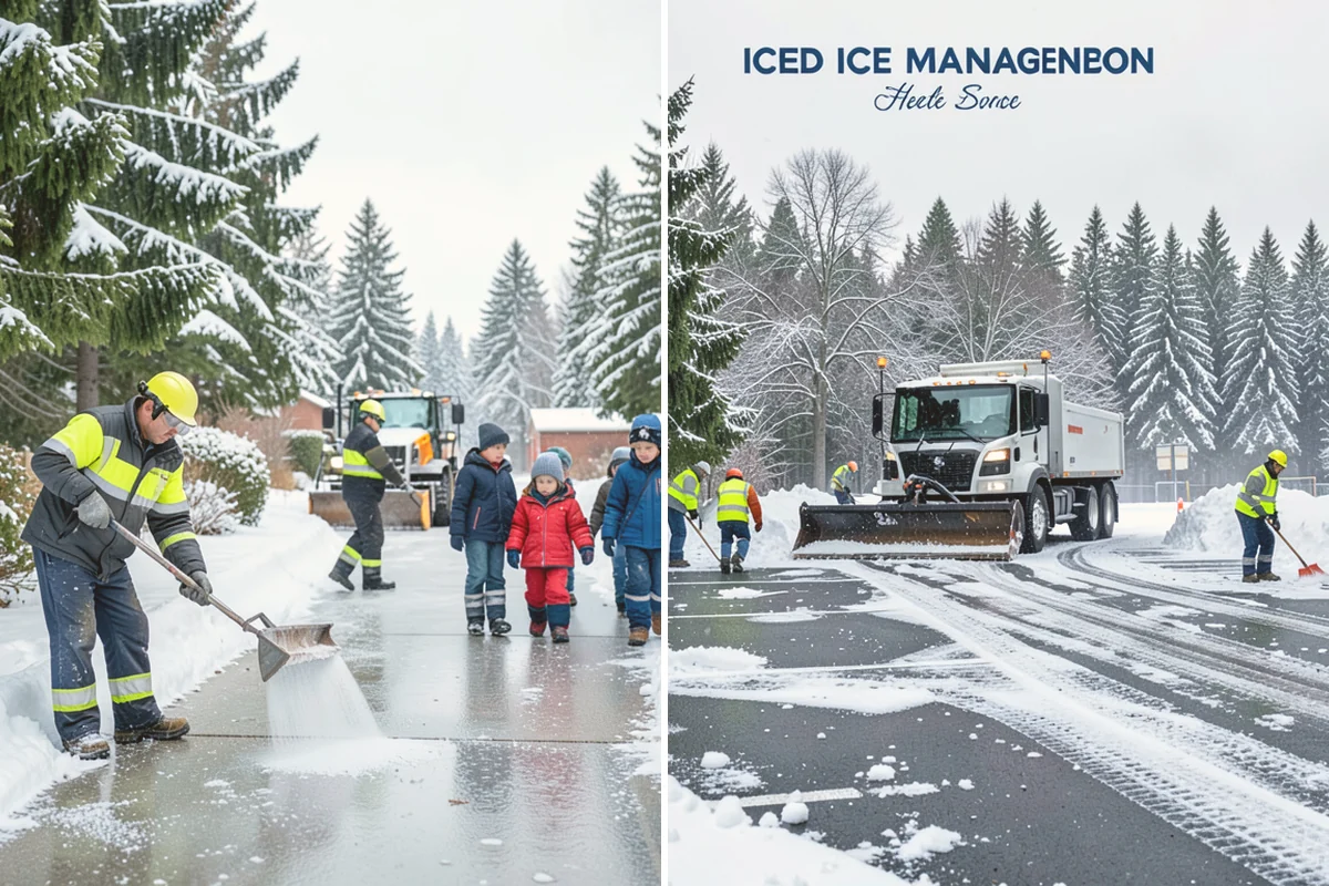 Slush Removal in Kent, King County, WA - Push and scrape slush from drive lanes and walkways