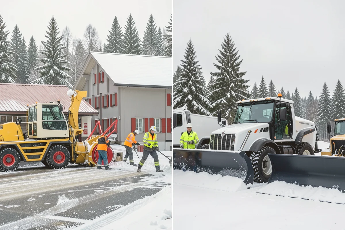 Slush Removal in Kirkland, King County, WA - Push and scrape slush from drive lanes and walkways