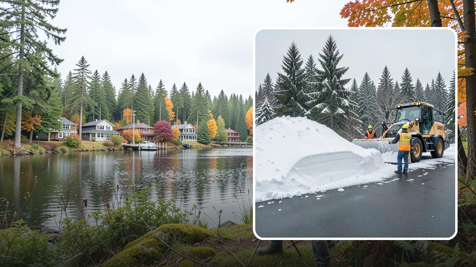 Slush Removal in La Conner, Skagit County, WA - We remove the messy slush that forms when Western Washington snow meets our marginal freezing temperatures.