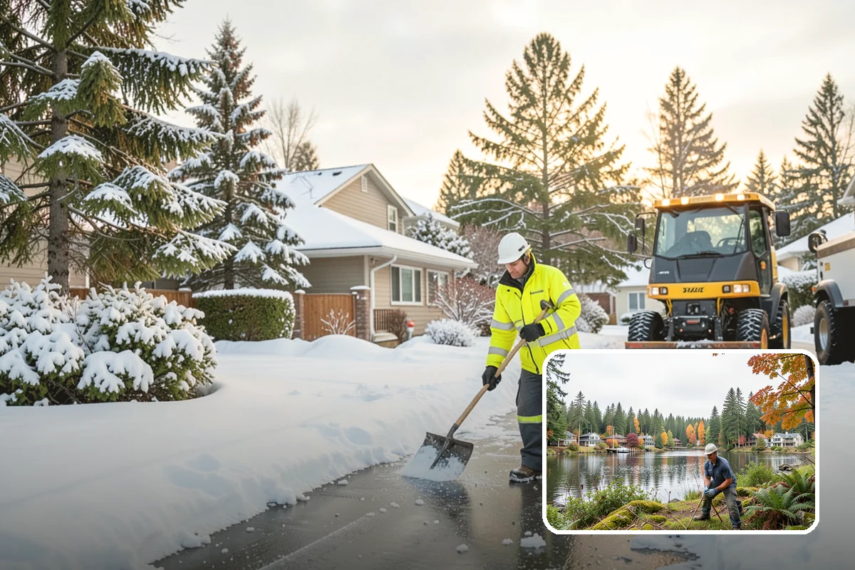 Slush Removal in La Conner, Skagit County, WA - Removal of waterlogged slush before it tracks indoors or refreezes