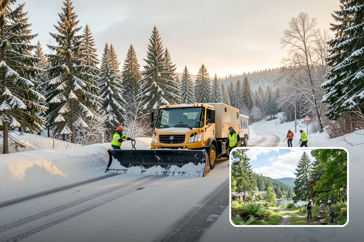 Slush Removal in Lake Forest Park, King County, WA - Removal of waterlogged slush before it tracks indoors or refreezes