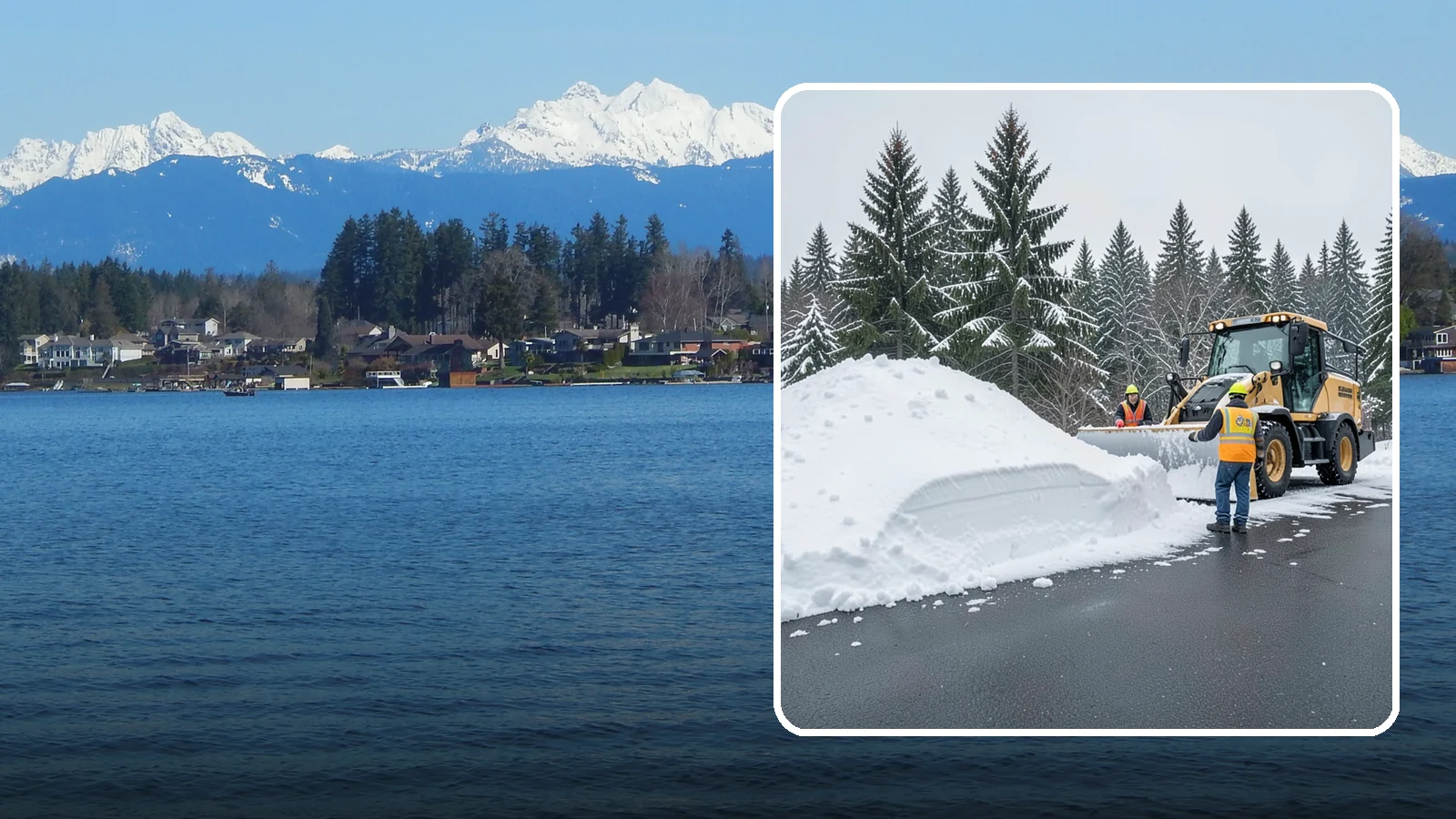 Slush Removal in Lake Stevens, Snohomish County, WA - We remove the messy slush that forms when Western Washington snow meets our marginal freezing temperatures.