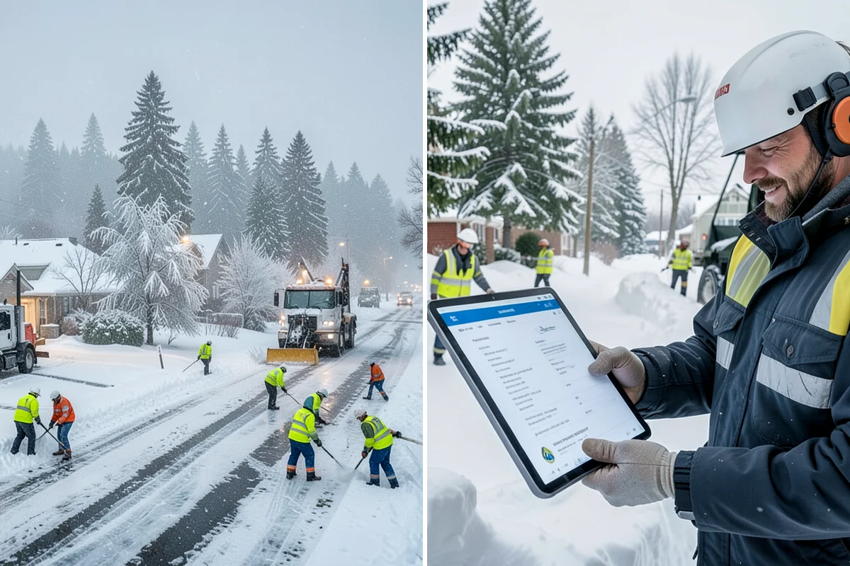 Slush Removal in Lakewood, Pierce County, WA - Push and scrape slush from drive lanes and walkways