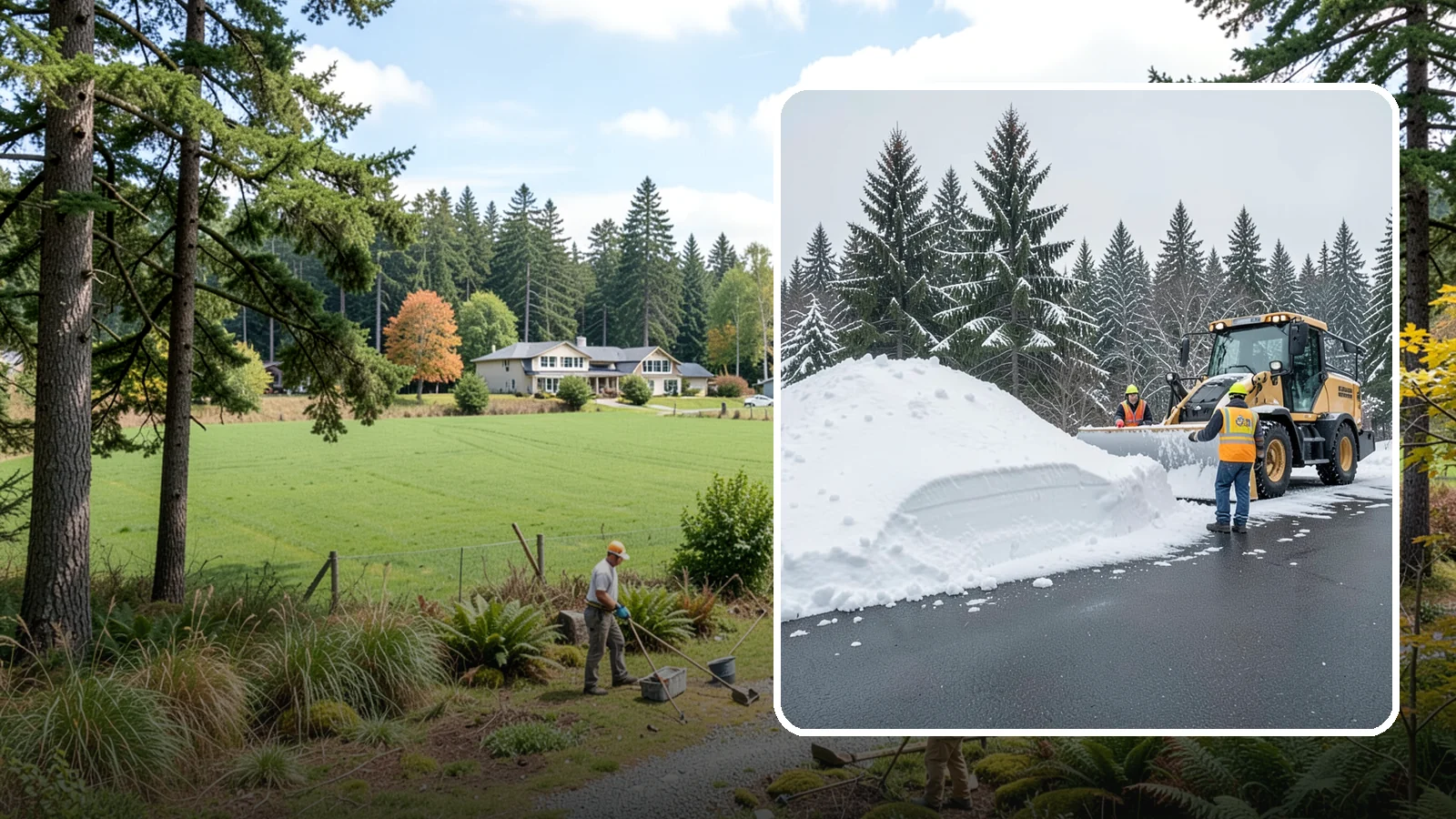 Slush Removal in Lyman, Skagit County, WA - We remove the messy slush that forms when Western Washington snow meets our marginal freezing temperatures.