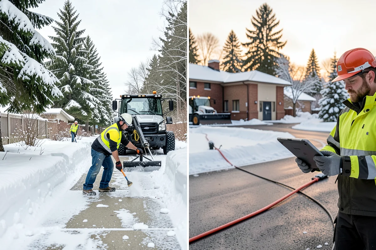 Slush Removal in Lyman, Skagit County, WA - Push and scrape slush from drive lanes and walkways