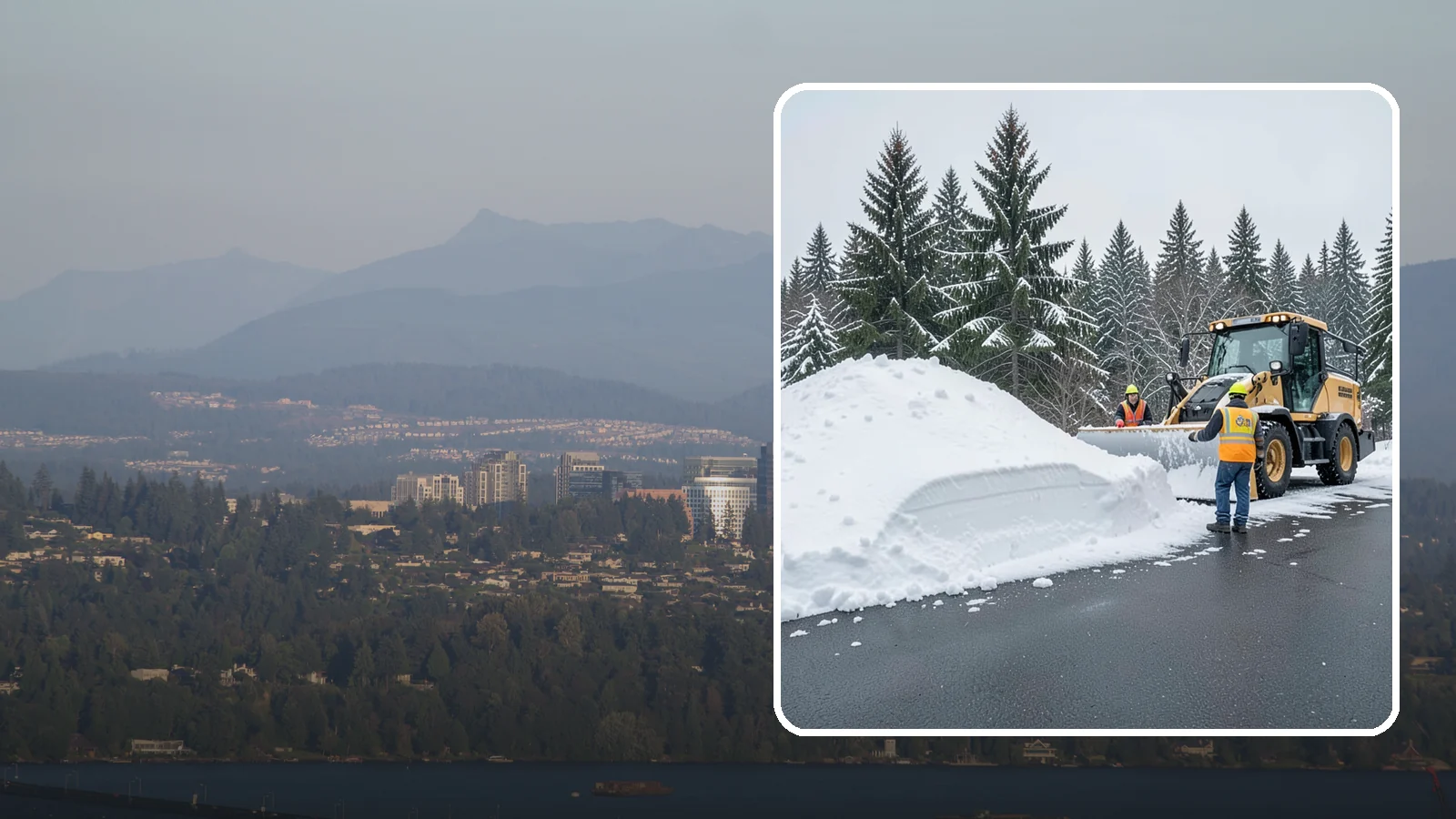 Slush Removal in Medina, King County, WA - We remove the messy slush that forms when Western Washington snow meets our marginal freezing temperatures.