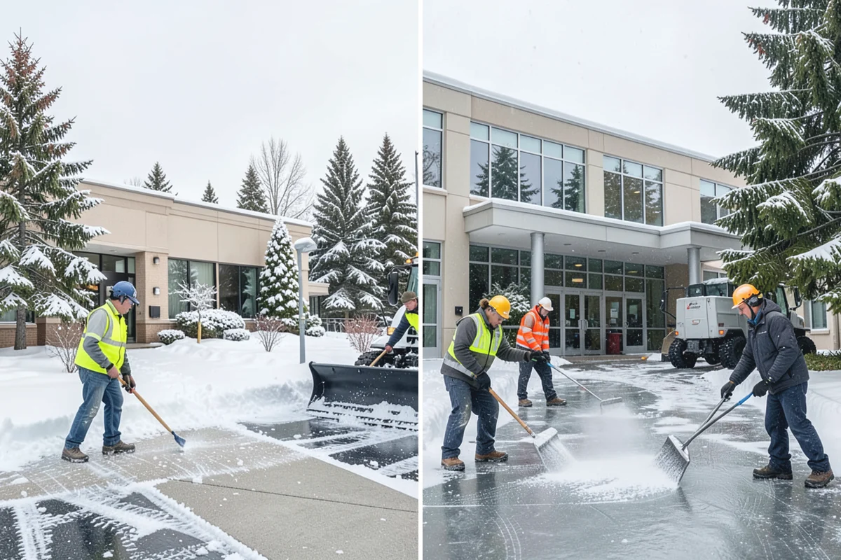 Slush Removal in Medina, King County, WA - Push and scrape slush from drive lanes and walkways