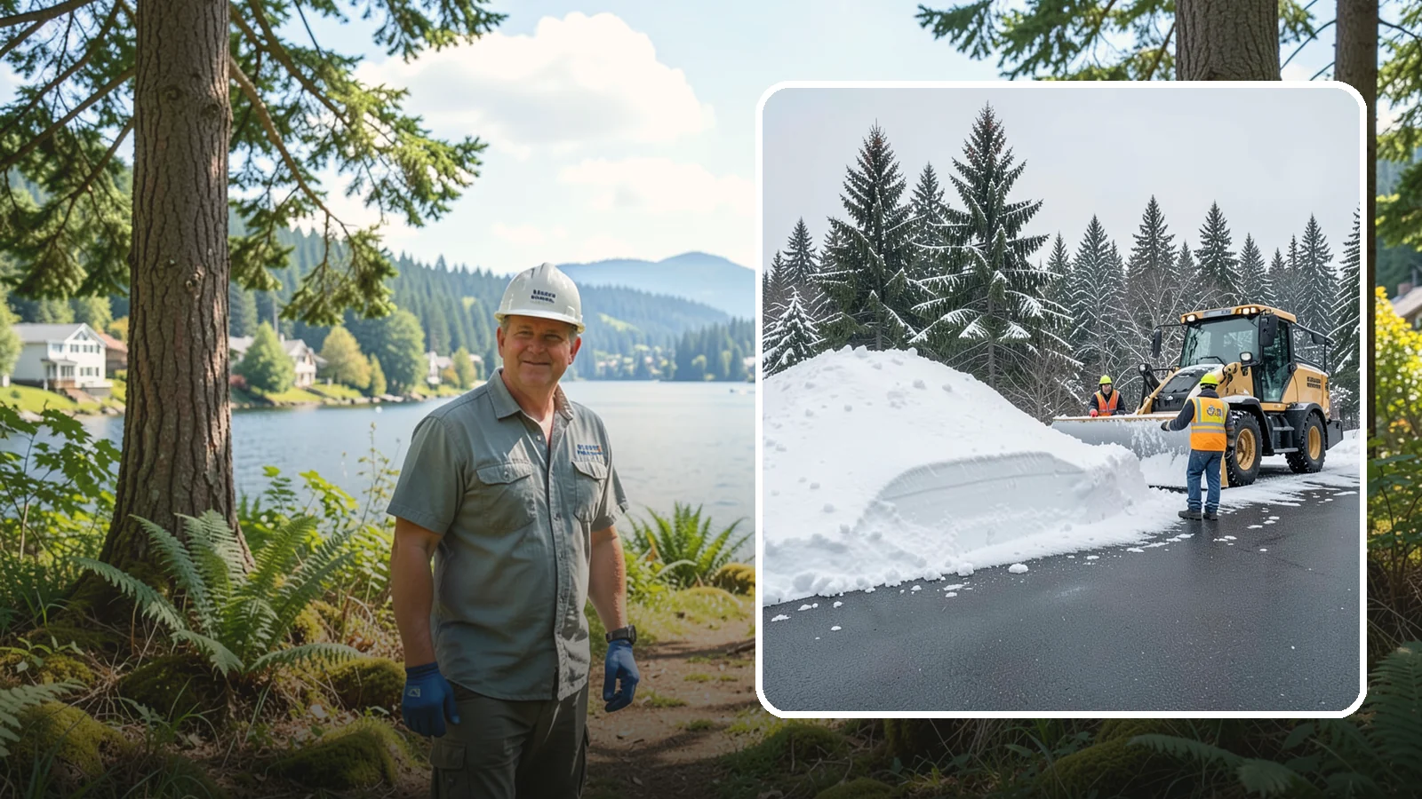 Slush Removal in Milton, King County, WA - We remove the messy slush that forms when Western Washington snow meets our marginal freezing temperatures.