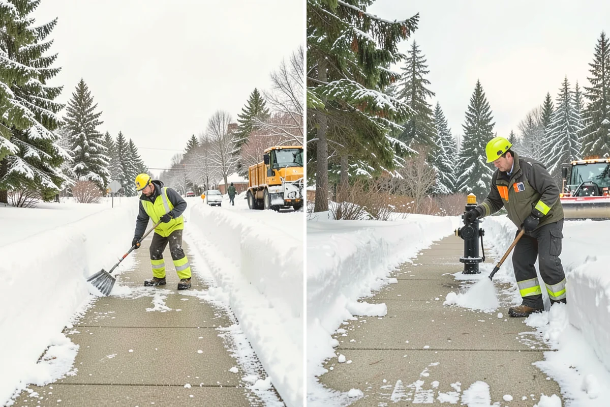 Slush Removal in Milton, King County, WA - Push and scrape slush from drive lanes and walkways
