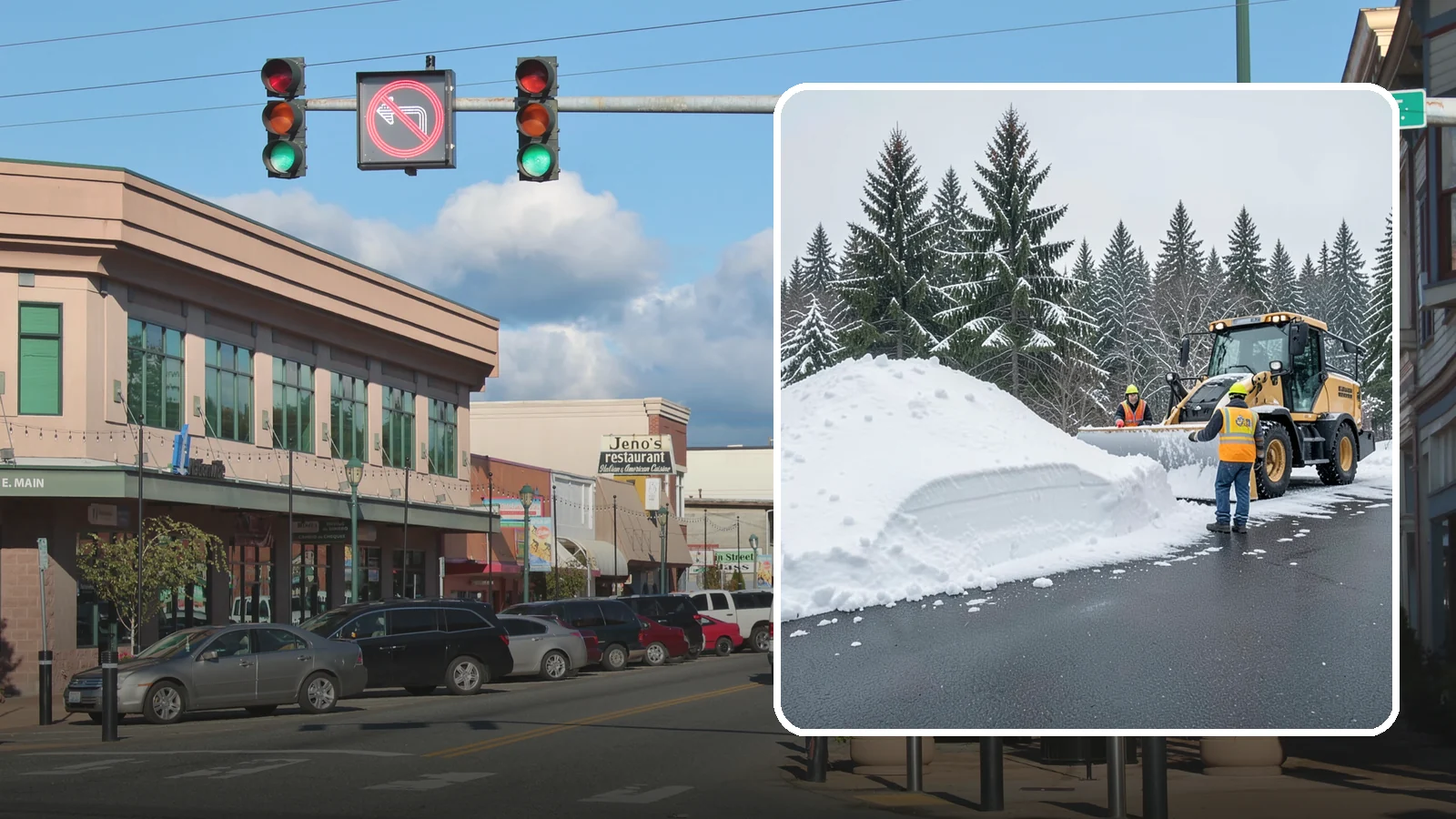 Slush Removal in Monroe, Snohomish County, WA - We remove the messy slush that forms when Western Washington snow meets our marginal freezing temperatures.