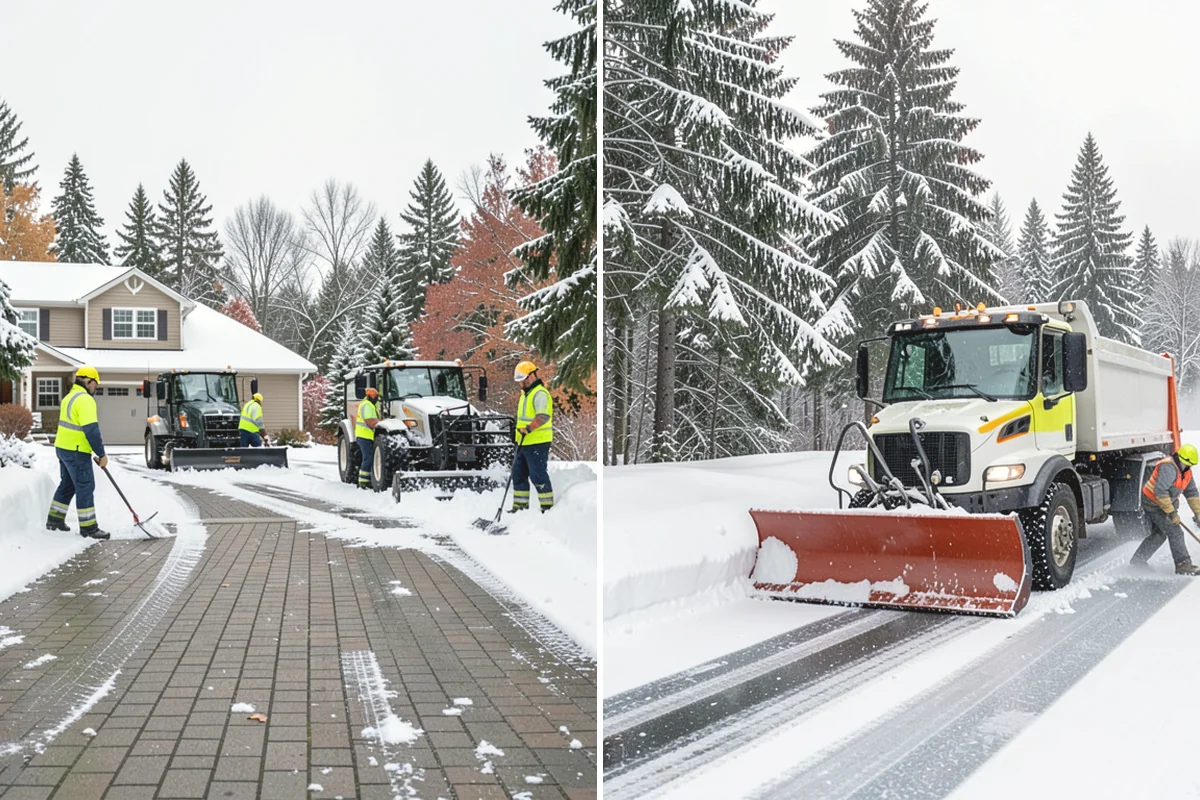 Slush Removal in Monroe, Snohomish County, WA - Push and scrape slush from drive lanes and walkways