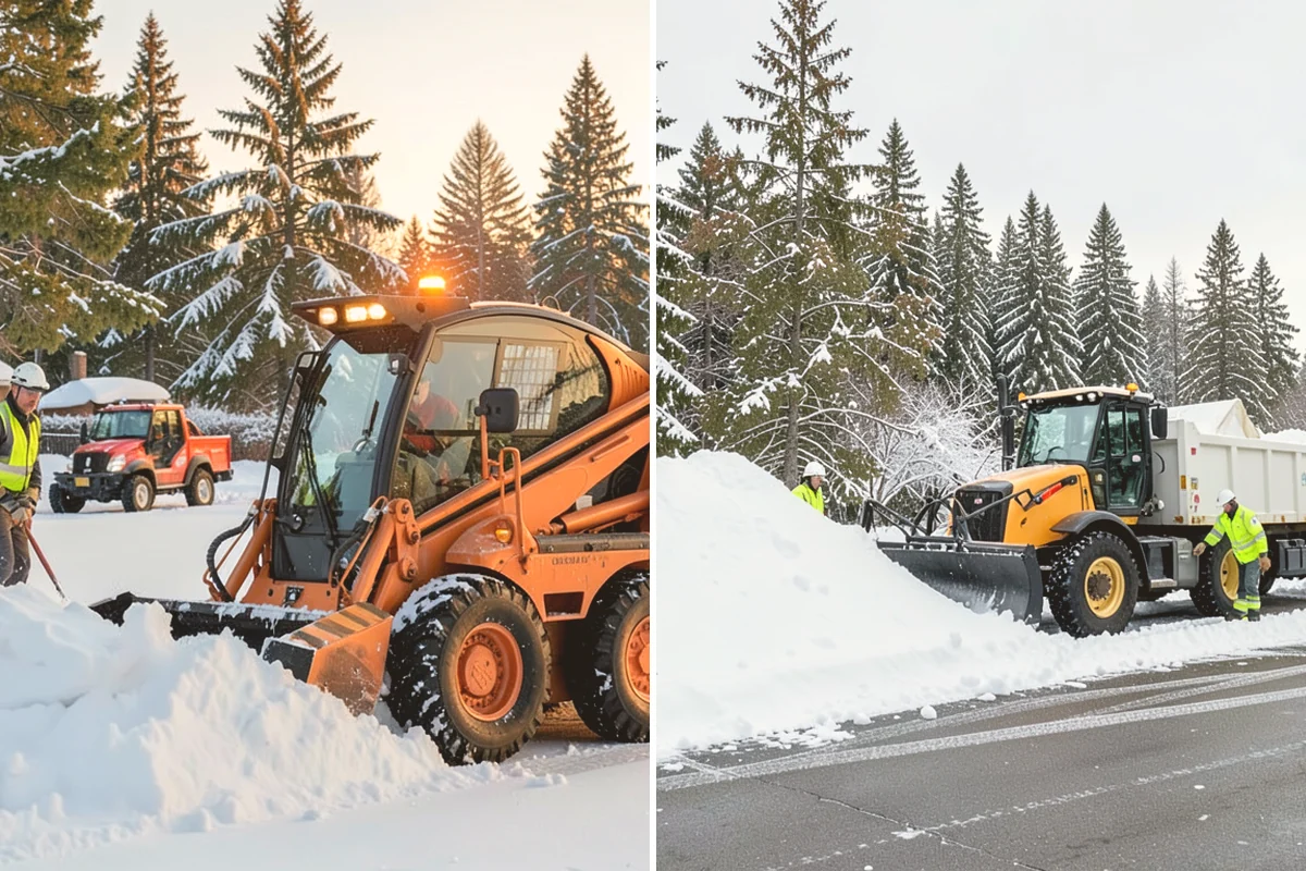 Slush Removal in Mount Vernon, Skagit County, WA - Push and scrape slush from drive lanes and walkways